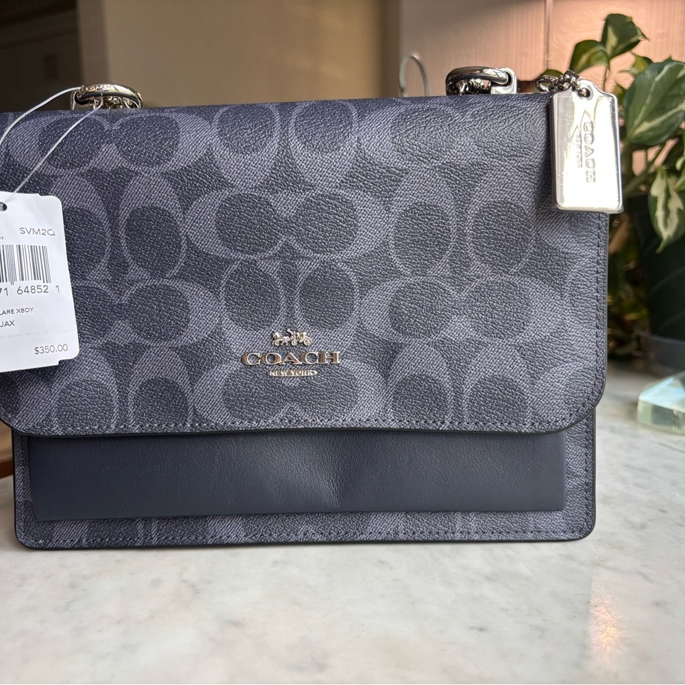 Coach Denim Blue Signature Klare Crossbody Shoulder Bag NWT